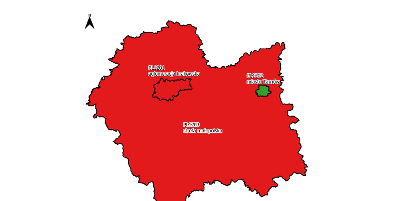 Mapa Małopolski